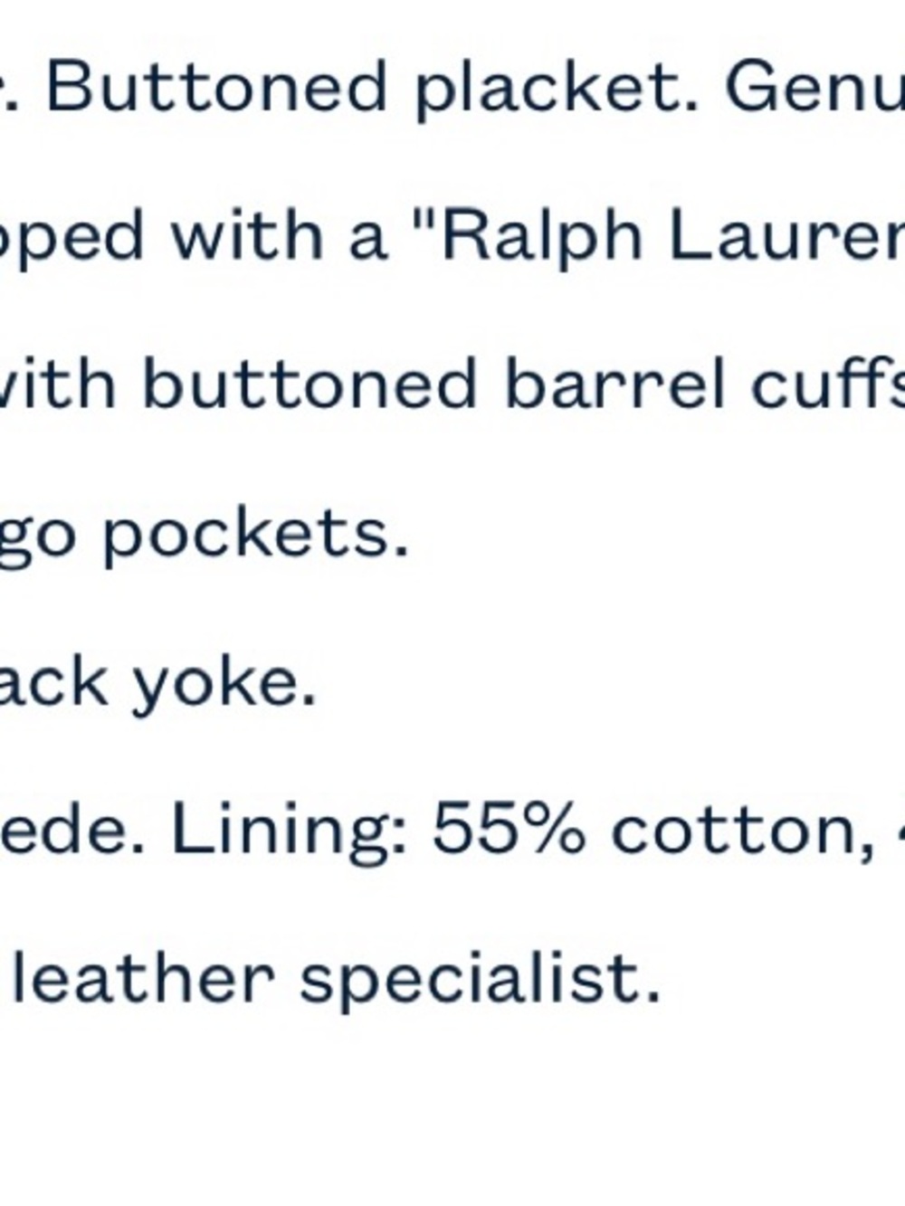 Men’s BRAND NEW RALPH LAUREN Purple Label Suede Shirt sz XL - Picture 8 of 8